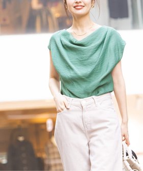 【ノーブル / スピック&スパン/NOBLE / Spick & Span】の《セットアップ対応》【洗える】ファジーリネンタックショルダーブラウス 大人の最旬トレンドファッション＆コーディネート founy(ファウニー) ファッション Fashion レディースファッション Fashion for Women トップス・カットソー Cut & Sew Tops シャツ・ブラウス・オフィスカジュアル Elegant Blouses & Button-Ups シェイプ Shape, Slim Fit ショルダー Shoulder, Shoulder Strap ジャケット Jacket, Outerwear スラックス Slacks, Dress Pants セットアップ Set-Up, Coordinated Outfit デニム Denim, Jeans Material ドレープ Drape, Draping Fabric フロント Front, Front Design ブルゾン Blouson, Bomber Jacket 洗える Machine Washable |ID:prp329100004989494