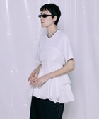 【メゾンスペシャル/MAISON SPECIAL】のMesh Docking T-Shirt / メッシュドッキングTシャツ 大人の最旬トレンドファッション＆コーディネート founy(ファウニー) ファッション Fashion レディースファッション Fashion for Women トップス・カットソー Cut & Sew Tops シャツ・ブラウス・オフィスカジュアル Elegant Blouses & Button-Ups ロングTシャツ・Tシャツ Longline T-Shirts & Tees カットソー Cut and Sewn Top シンプル Simple, Minimal ドッキング Docking, Mixed Material バランス Balance, Style Balance ペプラム Peplum, Flared Hem メッシュ Mesh, Net Fabric thumbnail WHT|ID: prp329100004989495 ipo3291000000037373750