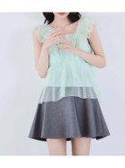 【スナイデル/SNIDEL】のSustainableチュールペプラムブラウス LIME[022]|ID:prp329100004989501