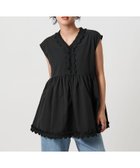 【ユナイテッドアローズ/UNITED ARROWS】のタックプリーツフリル Vネックノースリーブブラウス - UVカット 接触冷感 吸水速乾 ウォッシャブル - 大人の最旬トレンドファッション＆コーディネート founy(ファウニー) ファッション Fashion レディースファッション Fashion for Women トップス・カットソー Cut & Sew Tops キャミソール&ノースリーブ Camisoles & Sleeveless Tops シャツ・ブラウス・オフィスカジュアル Elegant Blouses & Button-Ups Vネックトップス V-Neck Tops / V-Cut Neckline Shirts ウォッシャブル Machine Washable 洗える Machine Washable ギャザー Gathered, Ruffled 吸水 Absorbent, Quick-Dry タイプライター Typewriter Fabric, Crisp Cotton ノースリーブ Sleeveless, No-Sleeve フロント Front, Front Design プリーツ Pleats, Pleated ペプラム Peplum, Flared Hem リラックス Relax, Relaxed Fit ワイド Wide, Wide Fit アウトレット Outlet / Clearance おすすめ Recommended / Our Picks エレガント 上品 Elegant thumbnail BLACK|ID: prp329100004989538 ipo3291000000037374056