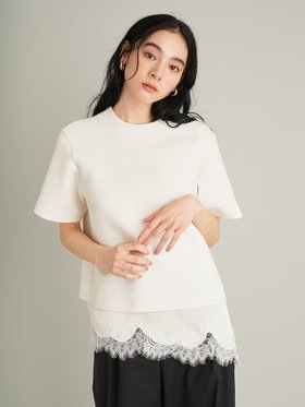 【ミラオーウェン/Mila Owen】の【WEB限定カラー】キャミレイヤードダンボールTシャツ 大人の最旬トレンドファッション＆コーディネート founy(ファウニー) ファッション Fashion レディースファッション Fashion for Women トップス・カットソー Cut & Sew Tops キャミソール&ノースリーブ Camisoles & Sleeveless Tops シャツ・ブラウス・オフィスカジュアル Elegant Blouses & Button-Ups ロングTシャツ・Tシャツ Longline T-Shirts & Tees インナー Innerwear インナーキャミ Inner Camisole キャミソール Camisole, Spaghetti Strap Top サテン Satin, Glossy Fabric シンプル Simple, Minimal スカラップ Scallop, Scalloped Edge ストレッチ Stretch, Stretchy Fabric スマート Smart, Elegant トレンド Trend, Trending Now バランス Balance, Style Balance レース Lace, Lace Fabric |ID:prp329100004989548