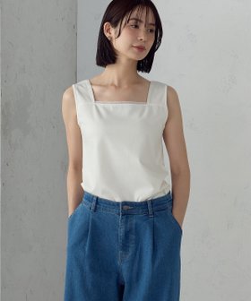 【コムサイズム/COMME CA ISM】の2WAYスクエア ネックタンクトップ 大人の最旬トレンドファッション＆コーディネート founy(ファウニー) ファッション Fashion レディースファッション Fashion for Women インナー Innerwear コンパクト Compact, Small Size シルケット Silket, Silky Cotton スクエア Square, Square Shape タンク Tank Top, Sleeveless Top デコルテ Décolleté, Neckline パイピング Piping, Trim Design フィット Fit, Slim Fit エレガント 上品 Elegant |ID:prp329100004989559