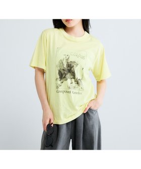【ジーナシス/JEANASiS】の【選べる着丈】vintage nostalgic graphic print TEE 大人の最旬トレンドファッション＆コーディネート founy(ファウニー) ファッション Fashion レディースファッション Fashion for Women おすすめ Recommended / Our Picks インナー Innerwear グラフィック Graphic, Graphic Design コンパクト Compact, Small Size ジャケット Jacket, Outerwear プリント Print, Printed Pattern レース Lace, Lace Fabric 夏 Summer |ID:prp329100004989574