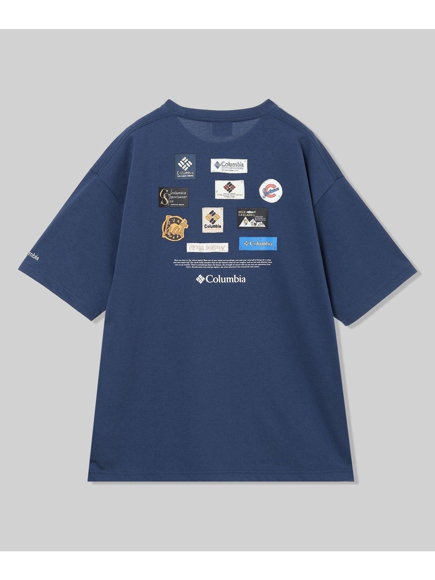 【コロンビア/Columbia】のColumbia/ スタックブルックグラフィックショートスリーブTシャツ /コロンビア インテリア・キッズ・メンズ・レディースファッション・服の通販 founy(ファウニー) 　ファッション　Fashion　レディースファッション　Fashion for Women　トップス・カットソー　Cut & Sew Tops　シャツ・ブラウス・オフィスカジュアル　Elegant Blouses & Button-Ups　ロングTシャツ・Tシャツ　Longline T-Shirts & Tees　おすすめ　Recommended / Our Picks　アウトドア　Outdoor Clothing　インナー　Innerwear　グラフィック　Graphic, Graphic Design　トレンド　Trend, Trending Now　フィット　Fit, Slim Fit　リラックス　Relax, Relaxed Fit　半袖　Short Sleeve, Half Sleeve　ネイビー[007011]|ID: prp329100004989603 ipo3291000000037374667