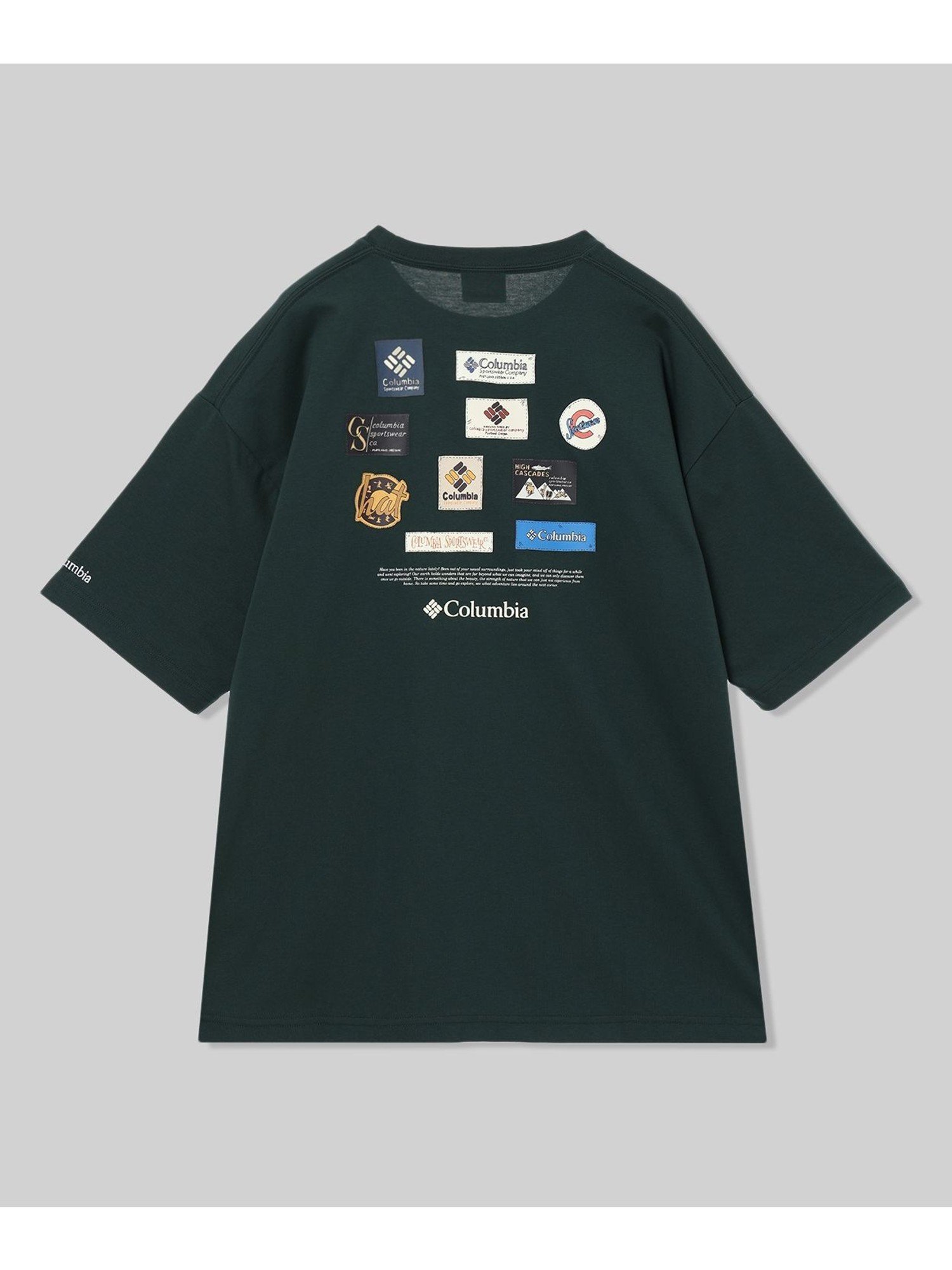 【コロンビア/Columbia】のColumbia/ スタックブルックグラフィックショートスリーブTシャツ /コロンビア インテリア・キッズ・メンズ・レディースファッション・服の通販 founy(ファウニー) 　ファッション　Fashion　レディースファッション　Fashion for Women　トップス・カットソー　Cut & Sew Tops　シャツ・ブラウス・オフィスカジュアル　Elegant Blouses & Button-Ups　ロングTシャツ・Tシャツ　Longline T-Shirts & Tees　おすすめ　Recommended / Our Picks　アウトドア　Outdoor Clothing　インナー　Innerwear　グラフィック　Graphic, Graphic Design　トレンド　Trend, Trending Now　フィット　Fit, Slim Fit　リラックス　Relax, Relaxed Fit　半袖　Short Sleeve, Half Sleeve　グリーン[006001]|ID: prp329100004989603 ipo3291000000037374670