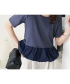【ディスコート/Discoat】のリブ裾バルーン5分袖プルオーバー 大人の最旬トレンドファッション＆コーディネート founy(ファウニー) ファッション Fashion レディースファッション Fashion for Women トップス・カットソー Cut & Sew Tops カジュアルプルオーバー・ニットトップス Pullovers & Knit Tops / Casual Pullovers おすすめ Recommended / Our Picks とろみ Fluid, Flowy Fabric コンパクト Compact, Small Size センター Center, Center Line デニム Denim, Jeans Material バルーン Balloon, Balloon Silhouette フィット Fit, Slim Fit 定番 Standard, Basic Item thumbnail ネイビー|ID: prp329100004989604 ipo3291000000037374673