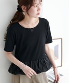 【ディスコート/Discoat】のリブ裾バルーン5分袖プルオーバー 大人の最旬トレンドファッション＆コーディネート founy(ファウニー) ファッション Fashion レディースファッション Fashion for Women トップス・カットソー Cut & Sew Tops カジュアルプルオーバー・ニットトップス Pullovers & Knit Tops / Casual Pullovers おすすめ Recommended / Our Picks とろみ Fluid, Flowy Fabric コンパクト Compact, Small Size センター Center, Center Line デニム Denim, Jeans Material バルーン Balloon, Balloon Silhouette フィット Fit, Slim Fit 定番 Standard, Basic Item thumbnail ブラック|ID: prp329100004989604 ipo3291000000037374675