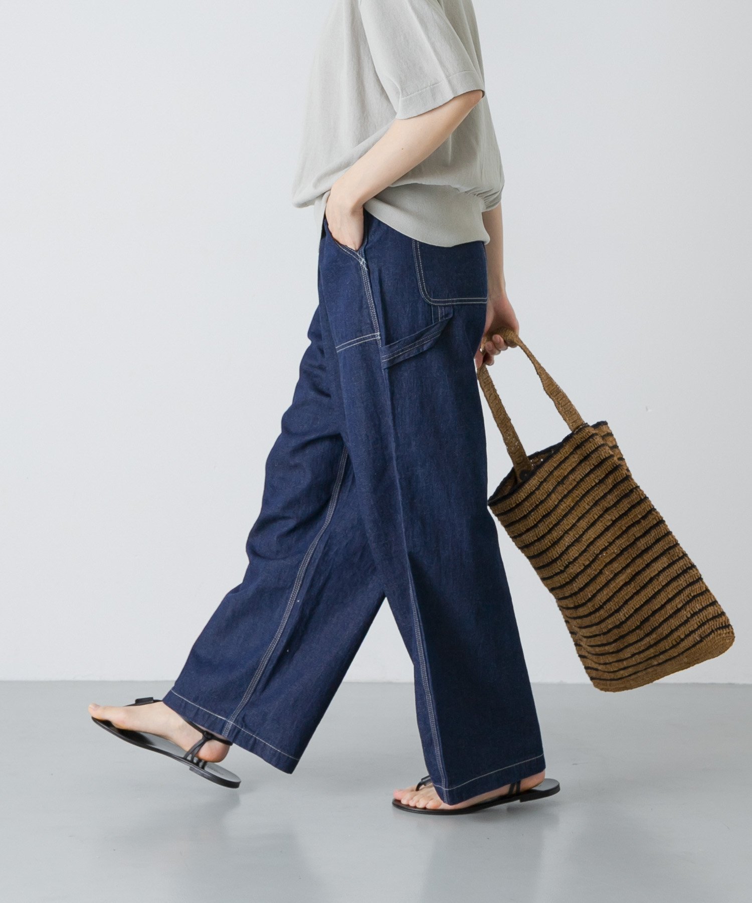 【かぐれ/kagure / URBAN RESEARCH】のコットンリネンデニムペインターパンツ インテリア・キッズ・メンズ・レディースファッション・服の通販 founy(ファウニー) 　ファッション　Fashion　レディースファッション　Fashion for Women　パンツ　Pants & Trousers　サンダル　Sandals, Summer Shoes　スニーカー　Sneakers, Trainers　デニム　Denim, Jeans Material　リネン　Linen, Linen Fabric　S/S・春夏　SS, Spring/Summer, Warm Season　おすすめ　Recommended / Our Picks　夏　Summer　2026年　2026　2026春夏・S/S　Spring/Summer 2026 SS26　インディゴブルー|ID: prp329100004989622 ipo3291000000037374814
