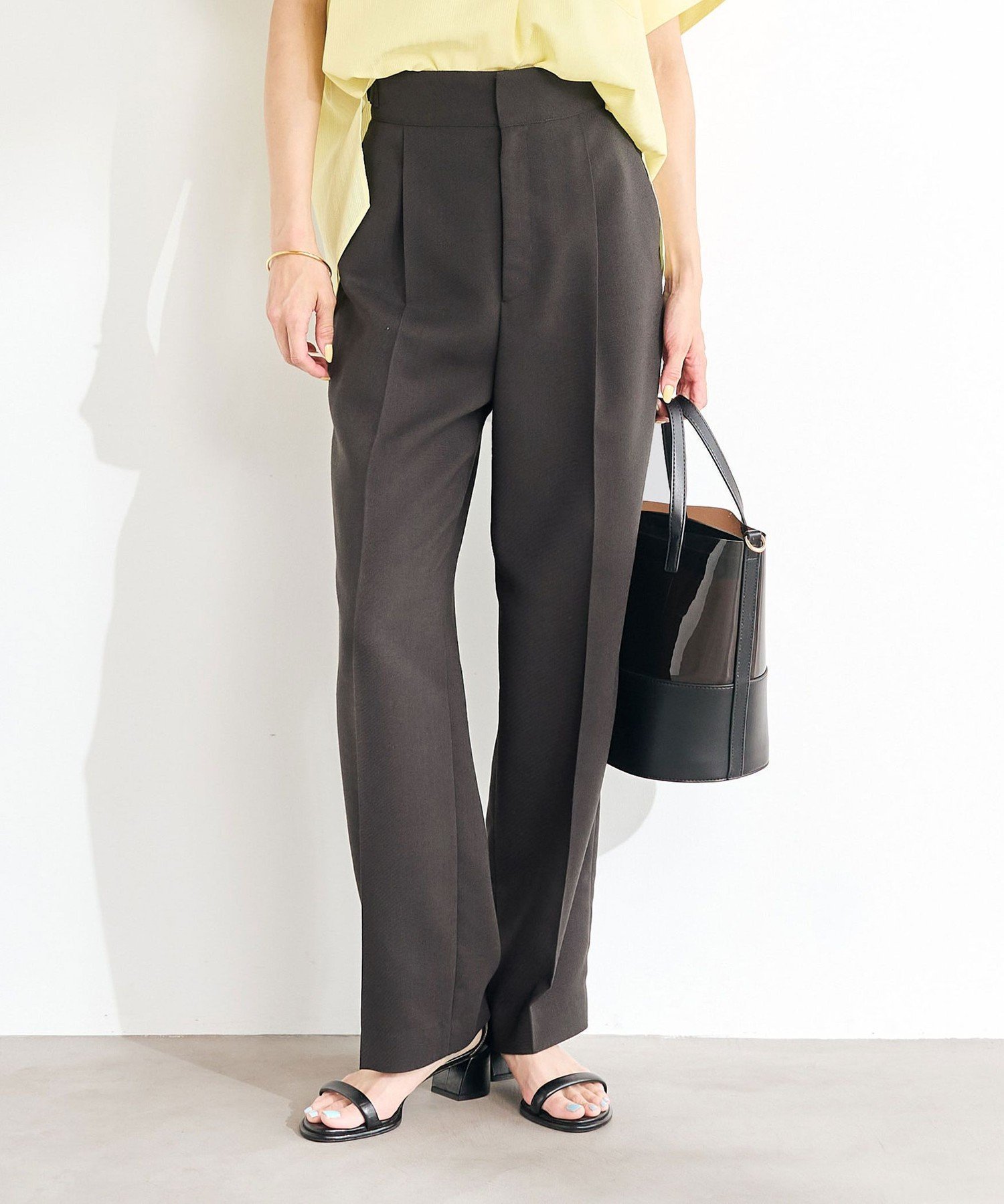 【ユナイテッドアローズ/UNITED ARROWS】のsize TALLあり Softリネンライク パンツ -マシンウォッシャブル・吸水速乾- インテリア・キッズ・メンズ・レディースファッション・服の通販 founy(ファウニー) 　ファッション　Fashion　レディースファッション　Fashion for Women　パンツ　Pants & Trousers　吸水　Absorbent, Quick-Dry　ジャケット　Jacket, Outerwear　センター　Center, Center Line　リネン　Linen, Linen Fabric　アウトレット　Outlet / Clearance　おすすめ　Recommended / Our Picks　夏　Summer　ビジネス 仕事 通勤　Business / Work / Commuting　DK.GRAY|ID: prp329100004989632 ipo3291000000037374866