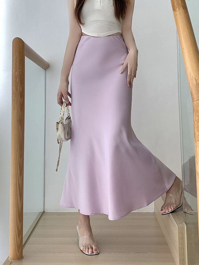 【ドゥーベル/Doux Belle】のマーメイドロングスカート インテリア・キッズ・メンズ・レディースファッション・服の通販 founy(ファウニー) 　ファッション　Fashion　レディースファッション　Fashion for Women　スカート　Skirts　ロングスカート　Long Skirts / Maxi & Midi Skirts　イエロー　Yellow　夏　Summer　春　Spring　ピンク|ID: prp329100004989648 ipo3291000000037374958