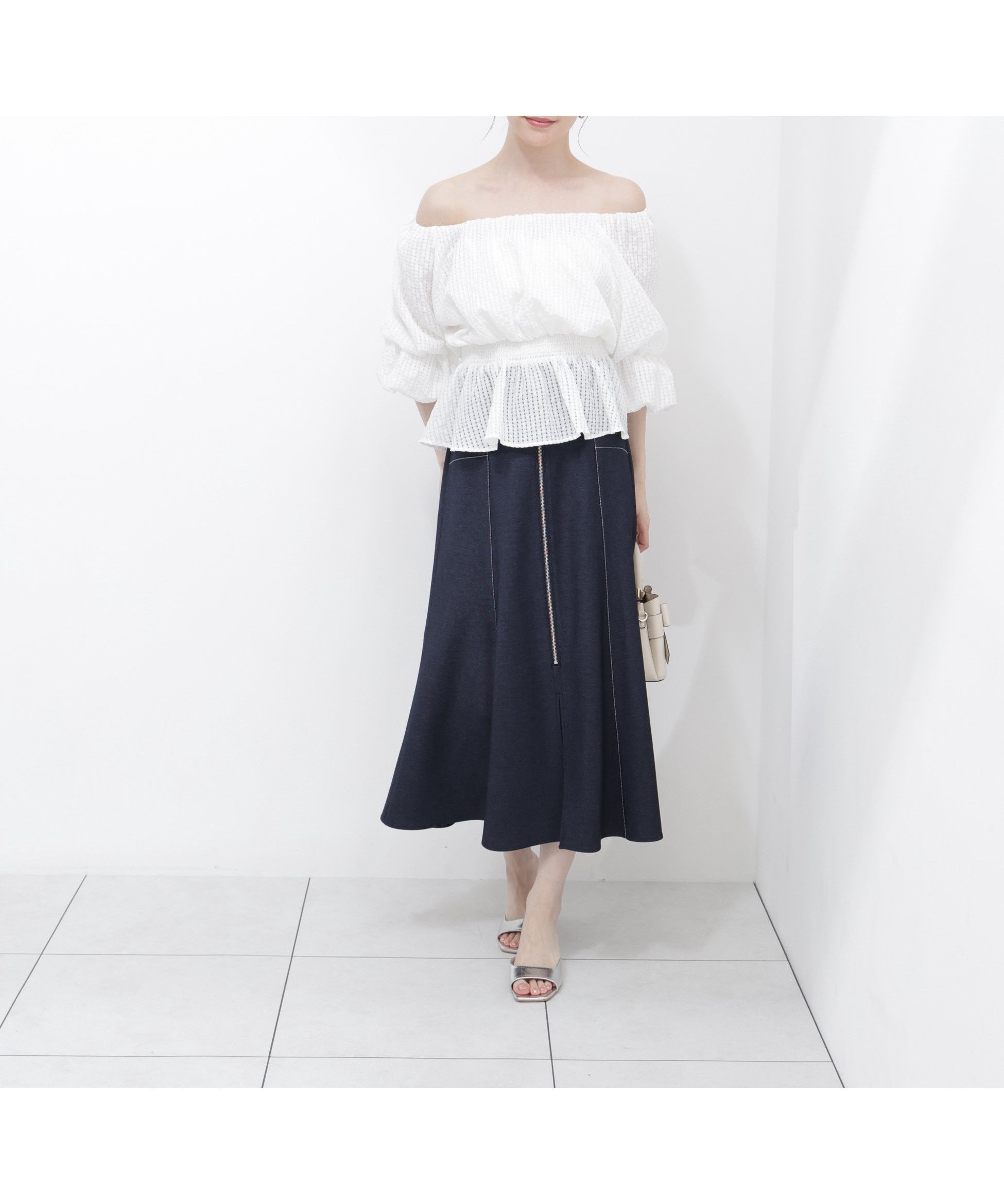【プロポーション ボディドレッシング/PROPORTION BODY DRESSING】のフロントジップマーメードスカート インテリア・キッズ・メンズ・レディースファッション・服の通販 founy(ファウニー) 　ファッション　Fashion　レディースファッション　Fashion for Women　スカート　Skirts　ツイル　Twist, Twisted Detail　フロント　Front, Front Design　マーメイド　Mermaid, Fishtail Silhouette　ネイビー|ID: prp329100004989650 ipo3291000000037374969