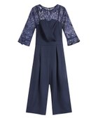 【ドレス/DRESS+】のレースブラウス ジャンプスーツ セットアップ パンツドレス パーティードレス ネイビー|ID: prp329100004989678 ipo3291000000037375122