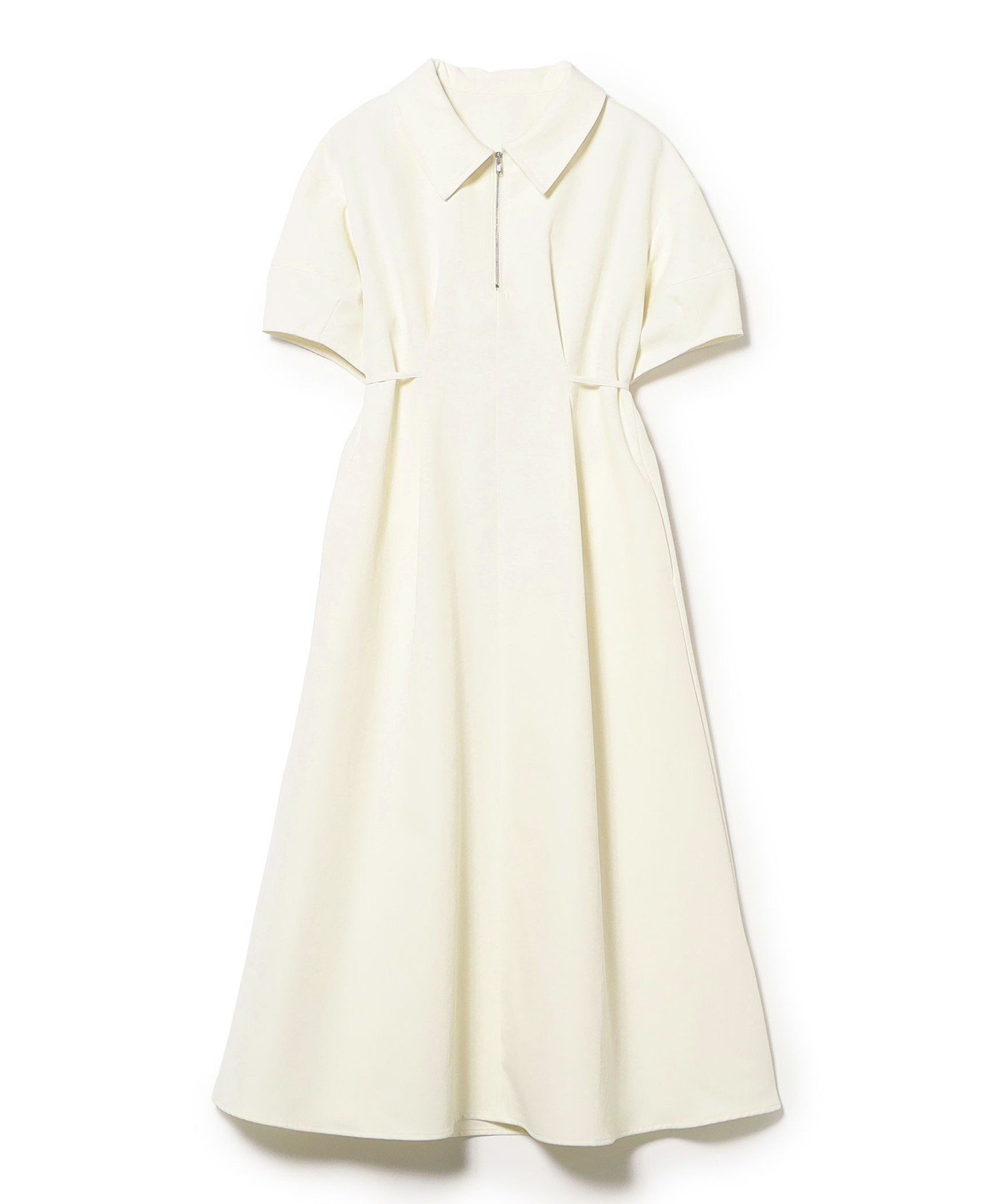 【ビームス ウイメン/BEAMS】のハーフ ジップ シャツ ワンピース インテリア・キッズ・メンズ・レディースファッション・服の通販 founy(ファウニー) 　ファッション　Fashion　レディースファッション　Fashion for Women　ワンピース　Dresses　シャツワンピース / 1枚で着映えコーデ　Shirt Dresses　インナー　Innerwear　ジップ　Zip, Zipper　スニーカー　Sneakers, Trainers　スポーティ　Sporty, Casual Athletic　ハーフ　Half, Half-Length　フォルム　Silhouette, Form　フレア　Flare, Flared　フロント　Front, Front Design　ポケット　Pocket, Pocket Detail　おすすめ　Recommended / Our Picks　IVORY|ID: prp329100004989693 ipo3291000000037375204