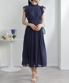 【パンプキンポート/pumpkin port】のフリルデザイン 消しプリーツ ロングワンピース ブルー|ID: prp329100004989700 ipo3291000000037375225
