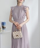 【パンプキンポート/pumpkin port】のフリルデザイン 消しプリーツ ロングワンピース ラベンダー|ID: prp329100004989700 ipo3291000000037375227