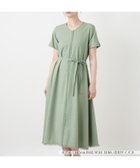 【レリアン/LEILIAN】のVネックフレアワンピース 大人の最旬トレンドファッション＆コーディネート founy(ファウニー) ファッション Fashion レディースファッション Fashion for Women ワンピース Dresses ウォッシャブル Machine Washable シンプル Simple, Minimal スリット Slit, Slit Detail フリンジ Fringe, Tassel フロント Front, Front Design ヘムライン Hemline, Bottom Cut ポケット Pocket, Pocket Detail 夏 Summer thumbnail グリーン|ID: prp329100004989705 ipo3291000000037375255