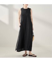 【ジャーナルスタンダード レサージュ/journal standard L'essage】のA PUPIL/ア ピューピル 別注 サイドラインドレス 大人の最旬トレンドファッション＆コーディネート founy(ファウニー) ファッション Fashion レディースファッション Fashion for Women ワンピース Dresses フォーマル・パーティードレス・結婚式用ドレス Elegant & Casual Dresses シンプル Simple, Minimal プリント Print, Printed Pattern リネン Linen, Linen Fabric リラックス Relax, Relaxed Fit ロンドン London Style, British Inspired 別注 Limited Edition, Custom Order 手描き Hand-Drawn, Illustrated |ID:prp329100004989714