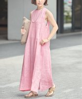 【ジャーナルスタンダード レサージュ/journal standard L'essage】のA PUPIL/ア ピューピル 別注 ドレス 大人の最旬トレンドファッション＆コーディネート founy(ファウニー) ファッション Fashion レディースファッション Fashion for Women ワンピース Dresses フォーマル・パーティードレス・結婚式用ドレス Elegant & Casual Dresses シンプル Simple, Minimal ドレス Dress, One-Piece プリント Print, Printed Pattern リネン Linen, Linen Fabric リラックス Relax, Relaxed Fit ロンドン London Style, British Inspired 別注 Limited Edition, Custom Order 手描き Hand-Drawn, Illustrated |ID:prp329100004989715