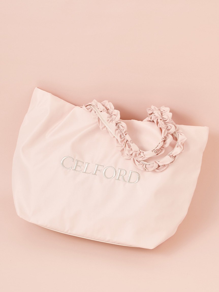 【セルフォード/CELFORD】のフリルラメ刺繍トートバッグ(wide) インテリア・キッズ・メンズ・レディースファッション・服の通販 founy(ファウニー) 　ファッション　Fashion　レディースファッション　Fashion for Women　バッグ　Bags　エレガント 上品　Elegant　オケージョン　Occasion Wear　シルバー　Silver, Metallic Silver　スマート　Smart, Elegant　人気　Popular, Best Seller　フリル　Frill, Ruffle　おすすめ　Recommended / Our Picks　旅行　Travel　ビジネス 仕事 通勤　Business / Work / Commuting　LPNK[061]|ID: prp329100004989745 ipo3291000000037375531