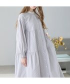 【クロスマルシェ/cross marche / KIDS】のストライプティアードワンピース(マタニティ/授乳服)授乳口付き 授乳楽々 妊婦服 産前・産後対応 大人の最旬トレンドファッション＆コーディネート founy(ファウニー) ファッション Fashion キッズファッション Fashion for Kids ワンピース Dresses ストライプ Stripe, Striped Pattern ティアードワンピース Tiered Dress, Flared Dress フロント Front, Front Design ポケット Pocket, Pocket Detail thumbnail グレー|ID: prp329100004989801 ipo3291000000037375809