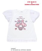 【ベベ オンライン ストア/BEBE ONLINE STORE / KIDS】の【SWIMMERxサンリオキャラクターズxSLAPSLIP】パフスリーブレーシ-天竺半袖Tシャツ(80~130cm) 大人の最旬トレンドファッション＆コーディネート founy(ファウニー) ファッション Fashion キッズファッション Fashion for Kids イエロー Yellow 春 Spring キャミ Camisole, Cami Top キャラクター Character, Licensed Characters コラボ Collaboration, Collab コレクション Collection, Seasonal Line スリーブ Sleeve, Long Sleeve / Short Sleeve チュール Tulip, Tulip Motif ハンカチ Handkerchief, Hanky パープル Purple, Violet フリル Frill, Ruffle フレンチ French, French Style プリント Print, Printed Pattern 半袖 Short Sleeve, Half Sleeve リボン Ribbon, Bow リュック Backpack, Rucksack レーシー Lacy, Lace-Like レース Lace, Lace Fabric S/S・春夏 SS, Spring/Summer, Warm Season 夏 Summer エレガント 上品 Elegant 2026年 2026 2026春夏・S/S Spring/Summer 2026 SS26 thumbnail ホワイト|ID: prp329100004989840 ipo3291000000037376026