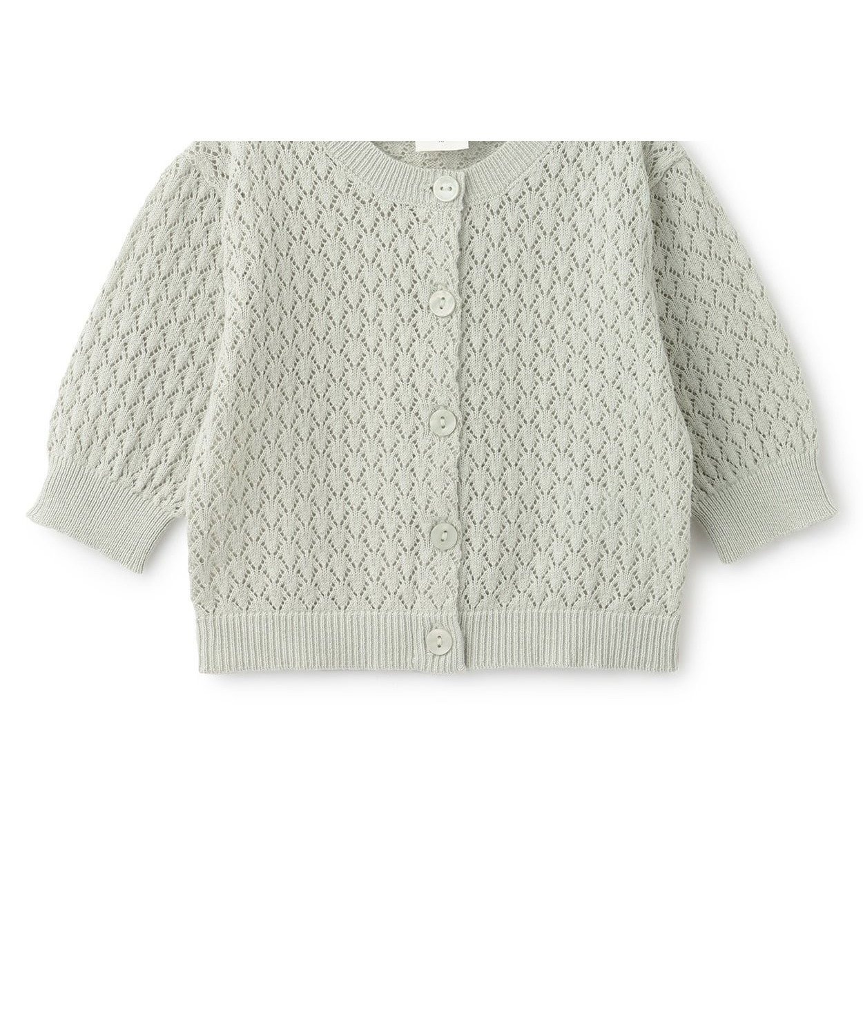 【ナルミヤ オンライン/NARUMIYA ONELINE / KIDS】の【UV】透かし編みカーディガン インテリア・キッズ・メンズ・レディースファッション・服の通販 founy(ファウニー) 　ファッション　Fashion　キッズファッション　Fashion for Kids　おすすめ　Recommended / Our Picks　カーディガン　Cardigan, Knitwear　ポケット　Pocket, Pocket Detail　夏　Summer　春　Spring　S/S・春夏　SS, Spring/Summer, Warm Season　透かし　Cut-Out, Lacework　ライト グリーン|ID: prp329100004989872 ipo3291000000037376247