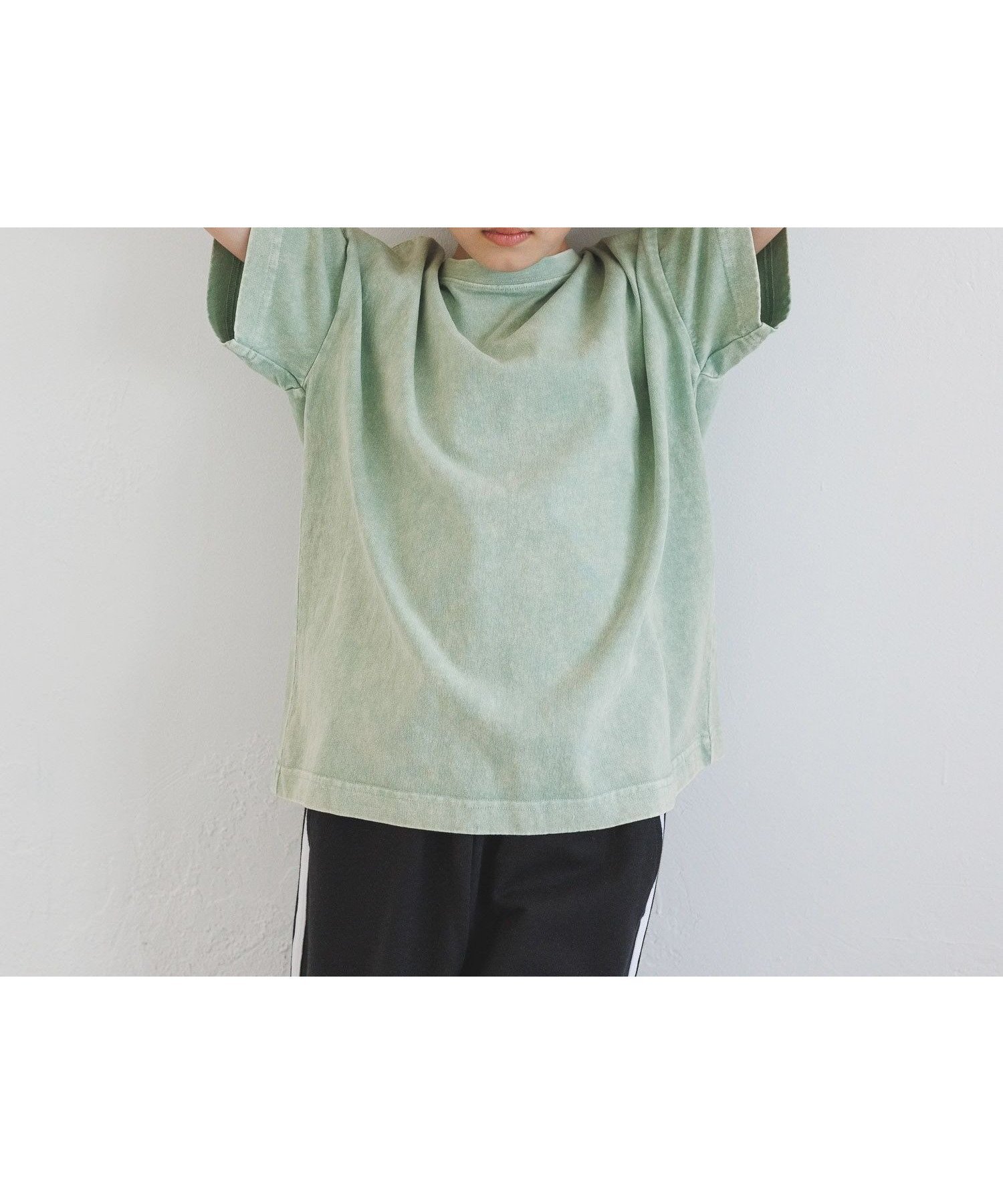 【ベイフロー/BAYFLOW / KIDS】のボトムを選ばない万能T♪ ヴィンテージウォッシュ半袖T(KIDS) インテリア・キッズ・メンズ・レディースファッション・服の通販 founy(ファウニー) 　ファッション　Fashion　キッズファッション　Fashion for Kids　おすすめ　Recommended / Our Picks　カラフル　Colorful Design　デニム　Denim, Jeans Material　ボトム　Bottoms, Lower Wear　ヴィンテージ　Vintage Style　半袖　Short Sleeve, Half Sleeve　グリーン70|ID: prp329100004989879 ipo3291000000037376278