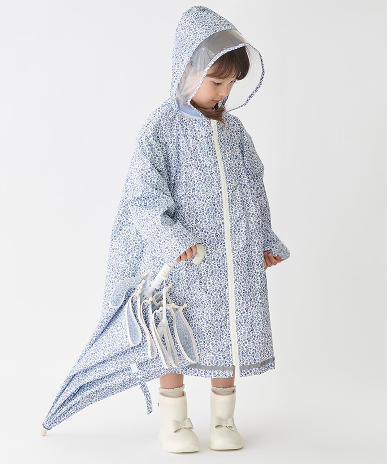 【ナルミヤ オンライン/NARUMIYA ONELINE / KIDS】のレインコート インテリア・キッズ・メンズ・レディースファッション・服の通販 founy(ファウニー) 　ファッション　Fashion　キッズファッション　Fashion for Kids　アウター　Coat Outerwear /Kids　おすすめ　Recommended / Our Picks　カラフル　Colorful Design　ジップ　Zip, Zipper　フロント　Front, Front Design　ポケット　Pocket, Pocket Detail　ワンポイント　One Point, Statement Accent　人気　Popular, Best Seller　傘　Umbrella, Parasol　ブルー|ID: prp329100004989883 ipo3291000000037376300