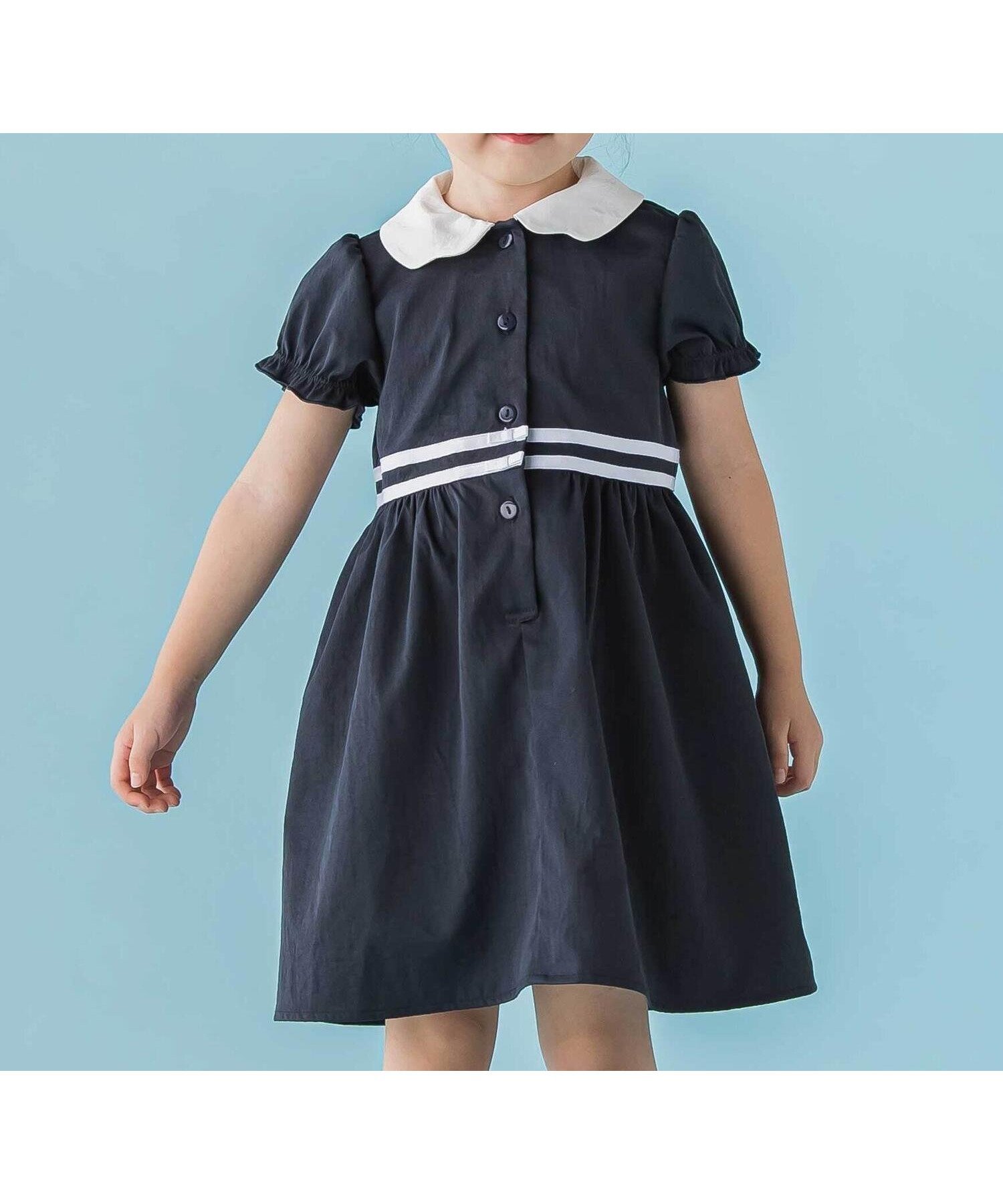 【ベベ オンライン ストア/BEBE ONLINE STORE / KIDS】の【店舗限定】リボン刺しゅう 無地 襟付きワンピース(95~150cm) 大人の最旬トレンドファッション＆コーディネート founy(ファウニー) 　ファッション　Fashion　キッズファッション　Fashion for Kids　ワンピース　Dresses　春　Spring　ギャザー　Gathered, Ruffled　クラシカル　Classical, Vintage-Inspired　シンプル　Simple, Minimal　スタンダード　Standard, Basic　スリーブ　Sleeve, Long Sleeve / Short Sleeve　トレンド　Trend, Trending Now　無地　Plain, Solid Color　リボン　Ribbon, Bow　S/S・春夏　SS, Spring/Summer, Warm Season　夏　Summer　エレガント 上品　Elegant　2026年　2026　2026春夏・S/S　Spring/Summer 2026 SS26　 other-1|ID: prp329100004989904 ipo3291000000037376402