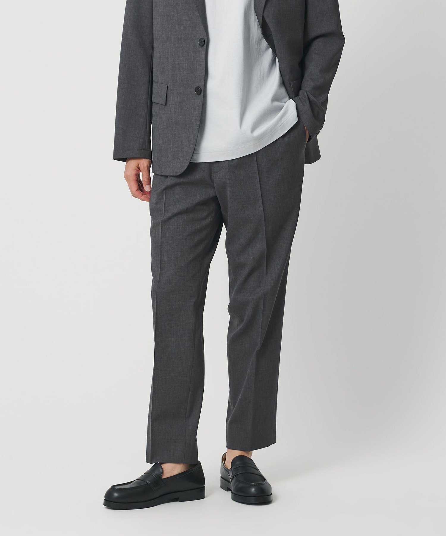 【ビューティ&ユース ユナイテッドアローズ/BEAUTY&YOUTH / UNITED ARROWS / MEN】のASTY 1プリーツ スラックス NO.5 セットアップ対応 インテリア・キッズ・メンズ・レディースファッション・服の通販 founy(ファウニー) 　ファッション　Fashion　メンズファッション　Fashion for Men　セットアップ　Matching Sets　クッション　Cushion, Throw Pillow　コイン　Coin, Coin Design　シャーリング　Shirring, Ruched　ジャケット　Jacket, Outerwear　スラックス　Slacks, Dress Pants　セットアップ　Set-Up, Coordinated Outfit　ハーフ　Half, Half-Length　フィット　Fit, Slim Fit　プリーツ　Pleats, Pleated　ポケット　Pocket, Pocket Detail　別注　Limited Edition, Custom Order　おすすめ　Recommended / Our Picks　夏　Summer　DK.GRAY|ID: prp329100004989964 ipo3291000000037376706