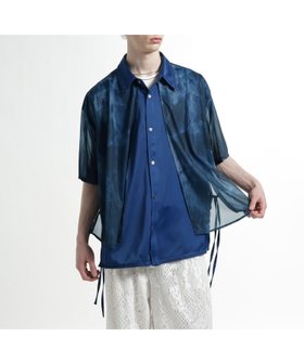 【ハレ/HARE / MEN】のシアーレイヤードシャツSS 大人の最旬トレンドファッション＆コーディネート founy(ファウニー) ファッション Fashion メンズファッション Fashion for Men 春 Spring サテン Satin, Glossy Fabric シアー Sheer, See-Through ストレッチ Stretch, Stretchy Fabric スリット Slit, Slit Detail リラックス Relax, Relaxed Fit S/S・春夏 SS, Spring/Summer, Warm Season 夏 Summer エレガント 上品 Elegant |ID:prp329100004989973