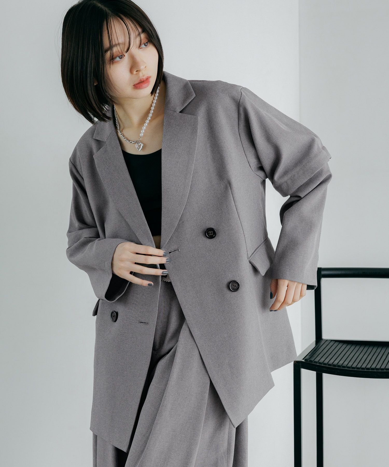 【ページボーイ/PAGEBOY】のバスケット2WAYジャケット インテリア・キッズ・メンズ・レディースファッション・服の通販 founy(ファウニー) 　ファッション　Fashion　レディースファッション　Fashion for Women　アウター　Coat / Outerwear Collection　レディースジャケット・軽アウター　Jackets　ジャケット　Jacket, Outerwear　セットアップ　Set-Up, Coordinated Outfit　バスケット　Basket, Basket Bag　バランス　Balance, Style Balance　半袖　Short Sleeve, Half Sleeve　グレー15|ID: prp329100004989992 ipo3291000000037376857