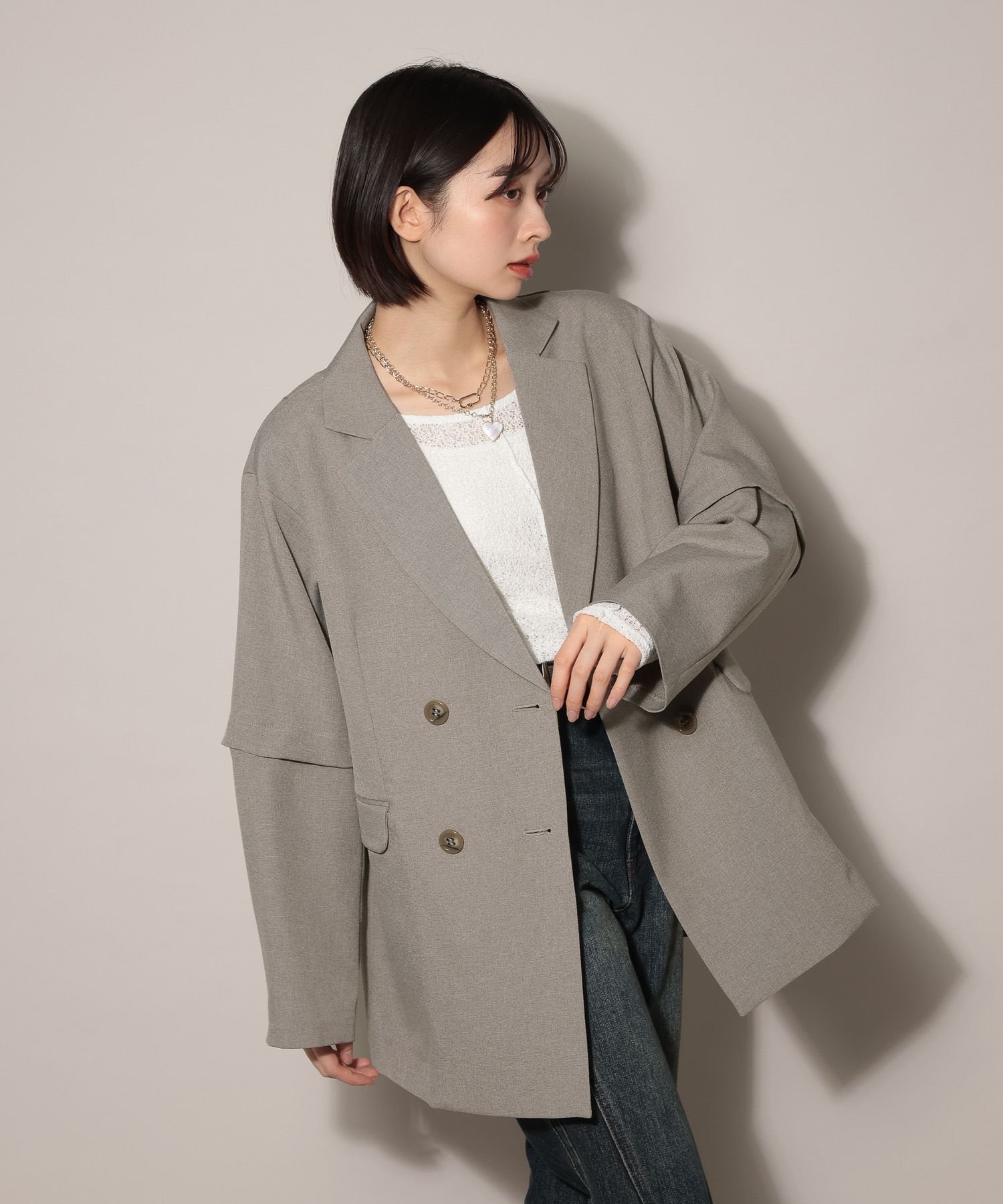 【ページボーイ/PAGEBOY】のバスケット2WAYジャケット インテリア・キッズ・メンズ・レディースファッション・服の通販 founy(ファウニー) 　ファッション　Fashion　レディースファッション　Fashion for Women　アウター　Coat / Outerwear Collection　レディースジャケット・軽アウター　Jackets　ジャケット　Jacket, Outerwear　セットアップ　Set-Up, Coordinated Outfit　バスケット　Basket, Basket Bag　バランス　Balance, Style Balance　半袖　Short Sleeve, Half Sleeve　ベージュ52|ID: prp329100004989992 ipo3291000000037376858