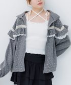 【レトロガール/RETRO GIRL】のレースフリルワッフルBZ 大人の最旬トレンドファッション＆コーディネート founy(ファウニー) ファッション Fashion レディースファッション Fashion for Women シンプル Simple, Minimal ジップ Zip, Zipper センター Center, Center Line フリル Frill, Ruffle フロント Front, Front Design ブルゾン Blouson, Bomber Jacket ボトム Bottoms, Lower Wear レース Lace, Lace Fabric ワッフル Waffle, Waffle Knit ワンポイント One Point, Statement Accent 春 Spring thumbnail グレー/柄|ID: prp329100004989997 ipo3291000000037376885