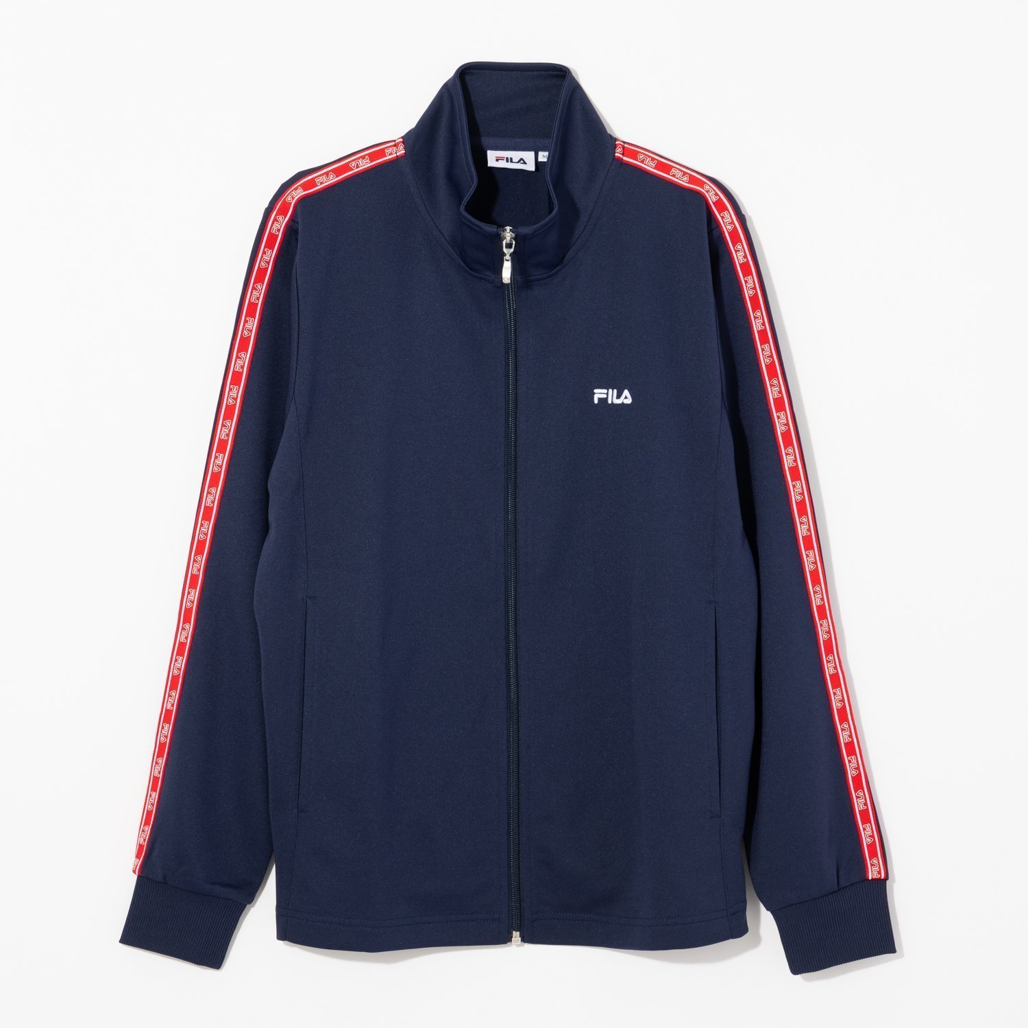 【フィラ/FILA】のLOGO TAPED JERSEY JACKET インテリア・キッズ・メンズ・レディースファッション・服の通販 founy(ファウニー) 　ファッション　Fashion　レディースファッション　Fashion for Women　アウター　Coat / Outerwear Collection　レディースジャケット・軽アウター　Jackets　スタンド　Stand Collar, Upright Stand　スポーティ　Sporty, Casual Athletic　吸水　Absorbent, Quick-Dry　NV0|ID: prp329100004989999 ipo3291000000037376898