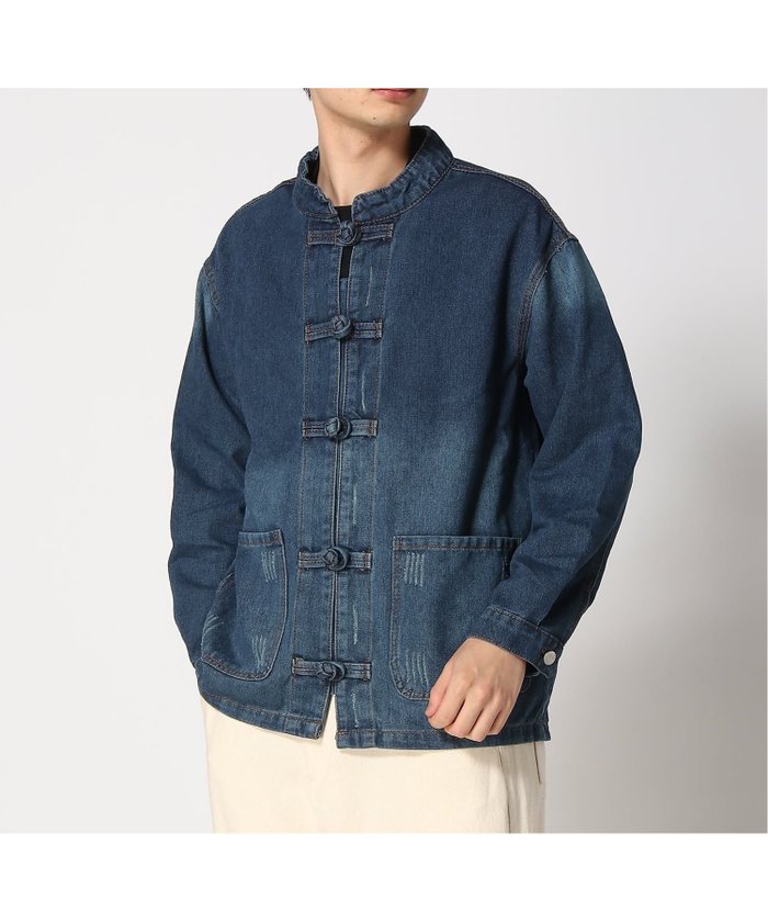 【イールド セレクト/yield SELECT】のKUNG-FU DENIM JKT カンフー デニム ジャケット インテリア・キッズ・メンズ・レディースファッション・服の通販 founy(ファウニー) https://founy.com/ ファッション Fashion レディースファッション Fashion for Women アウター Coat / Outerwear Collection レディースジャケット・軽アウター Jackets デニムジャケット / カジュアルアウター Denim Jackets ジャケット Jacket, Outerwear デニム Denim, Jeans Material |ID: prp329100004990008 ipo3291000000037376937