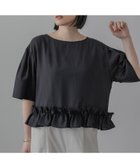 【アパートバイローリーズ/apart by lowrys】の【接触冷感】フリルヘムブラウス 大人の最旬トレンドファッション＆コーディネート founy(ファウニー) ファッション Fashion レディースファッション Fashion for Women トップス・カットソー Cut & Sew Tops シャツ・ブラウス・オフィスカジュアル Elegant Blouses & Button-Ups おすすめ Recommended / Our Picks シフォン Chiffon, Lightweight Fabric シンプル Simple, Minimal スラックス Slacks, Dress Pants デニム Denim, Jeans Material フェミニン Feminine, Girly フリル Frill, Ruffle ボトム Bottoms, Lower Wear ミックス Mix, Mixed Style ワイド Wide, Wide Fit エレガント 上品 Elegant 夏 Summer thumbnail ブラック|ID: prp329100004990027 ipo3291000000037377041