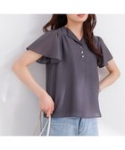 【プロポーション ボディドレッシング/PROPORTION BODY DRESSING】のフレアスリーブ開襟ブラウス 26SS 大人の最旬トレンドファッション＆コーディネート founy(ファウニー) ファッション Fashion レディースファッション Fashion for Women トップス・カットソー Cut & Sew Tops シャツ・ブラウス・オフィスカジュアル Elegant Blouses & Button-Ups 2026年 2026 2026春夏・S/S Spring/Summer 2026 SS26 シアー Sheer, See-Through スリーブ Sleeve, Long Sleeve / Short Sleeve ダウン Down, Puffer フレア Flare, Flared エレガント 上品 Elegant ビジネス 仕事 通勤 Business / Work / Commuting thumbnail チャコール2|ID: prp329100004990028 ipo3291000000037377053