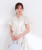 【プロポーション ボディドレッシング/PROPORTION BODY DRESSING】のフレアスリーブ開襟ブラウス 26SS 大人の最旬トレンドファッション＆コーディネート founy(ファウニー) ファッション Fashion レディースファッション Fashion for Women トップス・カットソー Cut & Sew Tops シャツ・ブラウス・オフィスカジュアル Elegant Blouses & Button-Ups 2026年 2026 2026春夏・S/S Spring/Summer 2026 SS26 シアー Sheer, See-Through スリーブ Sleeve, Long Sleeve / Short Sleeve ダウン Down, Puffer フレア Flare, Flared エレガント 上品 Elegant ビジネス 仕事 通勤 Business / Work / Commuting thumbnail エクリュ1|ID: prp329100004990028 ipo3291000000037377054