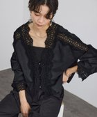 【サロン アダム エ ロペ/SALON adam et rope'】のリトリートレースブラウス 大人の最旬トレンドファッション＆コーディネート founy(ファウニー) ファッション Fashion レディースファッション Fashion for Women トップス・カットソー Cut & Sew Tops シャツ・ブラウス・オフィスカジュアル Elegant Blouses & Button-Ups シンプル Simple, Minimal タンク Tank Top, Sleeveless Top デニム Denim, Jeans Material フロント Front, Front Design ポケット Pocket, Pocket Detail 羽織 Haori, Light Jacket ループ Loop, Loop Knit レース Lace, Lace Fabric ロング Long, Long-Length ワイド Wide, Wide Fit おすすめ Recommended / Our Picks 2026年 2026 2026春夏・S/S Spring/Summer 2026 SS26 thumbnail ブラック(01)|ID: prp329100004990035 ipo3291000000037377102
