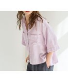 【ベイフロー/BAYFLOW】のリネンクロップド半袖シャツ ライラック91|ID: prp329100004990039 ipo3291000000037377126