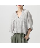【ベイフロー/BAYFLOW】のリネンクロップド半袖シャツ グレーST15|ID: prp329100004990039 ipo3291000000037377128