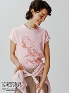 【ミラオーウェン/Mila Owen】の【PEANUTS RECORDS】スヌーピーTシャツ 大人の最旬トレンドファッション＆コーディネート founy(ファウニー) ファッション Fashion レディースファッション Fashion for Women トップス・カットソー Cut & Sew Tops シャツ・ブラウス・オフィスカジュアル Elegant Blouses & Button-Ups ロングTシャツ・Tシャツ Longline T-Shirts & Tees グラフィック Graphic, Graphic Design コラボ Collaboration, Collab コンパクト Compact, Small Size ジャケット Jacket, Outerwear スマート Smart, Elegant プリント Print, Printed Pattern モチーフ Motif, Design Theme thumbnail PNK[066]|ID: prp329100004990049 ipo3291000000037377178