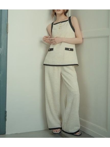 【リリーブラウン/Lily Brown】のカットツイードセットアップ 大人の最旬トレンドファッション＆コーディネート founy(ファウニー) 　ファッション　Fashion　レディースファッション　Fashion for Women　セットアップ　Matching Sets　アメリカン　American Style　カットソー　Cut and Sewn Top　ストレート　Straight, Straight Cut　スペシャル　Special, Limited Edition　スマート　Smart, Elegant　スリーブ　Sleeve, Long Sleeve / Short Sleeve　セットアップ　Set-Up, Coordinated Outfit　トレンド　Trend, Trending Now　旅行　Travel　 other-1|ID: prp329100004990053 ipo3291000000037377191