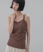 【ローリーズファーム/LOWRYS FARM】のスタイルUPクロスカップキャミ 大人の最旬トレンドファッション＆コーディネート founy(ファウニー) ファッション Fashion レディースファッション Fashion for Women トップス・カットソー Cut & Sew Tops キャミソール&ノースリーブ Camisoles & Sleeveless Tops キャミソール Camisole, Spaghetti Strap Top クロップド Cropped, Short Length テレコ Ribbed, Rib Stitch バランス Balance, Style Balance thumbnail ブラウン55|ID: prp329100004990055 ipo3291000000037377207
