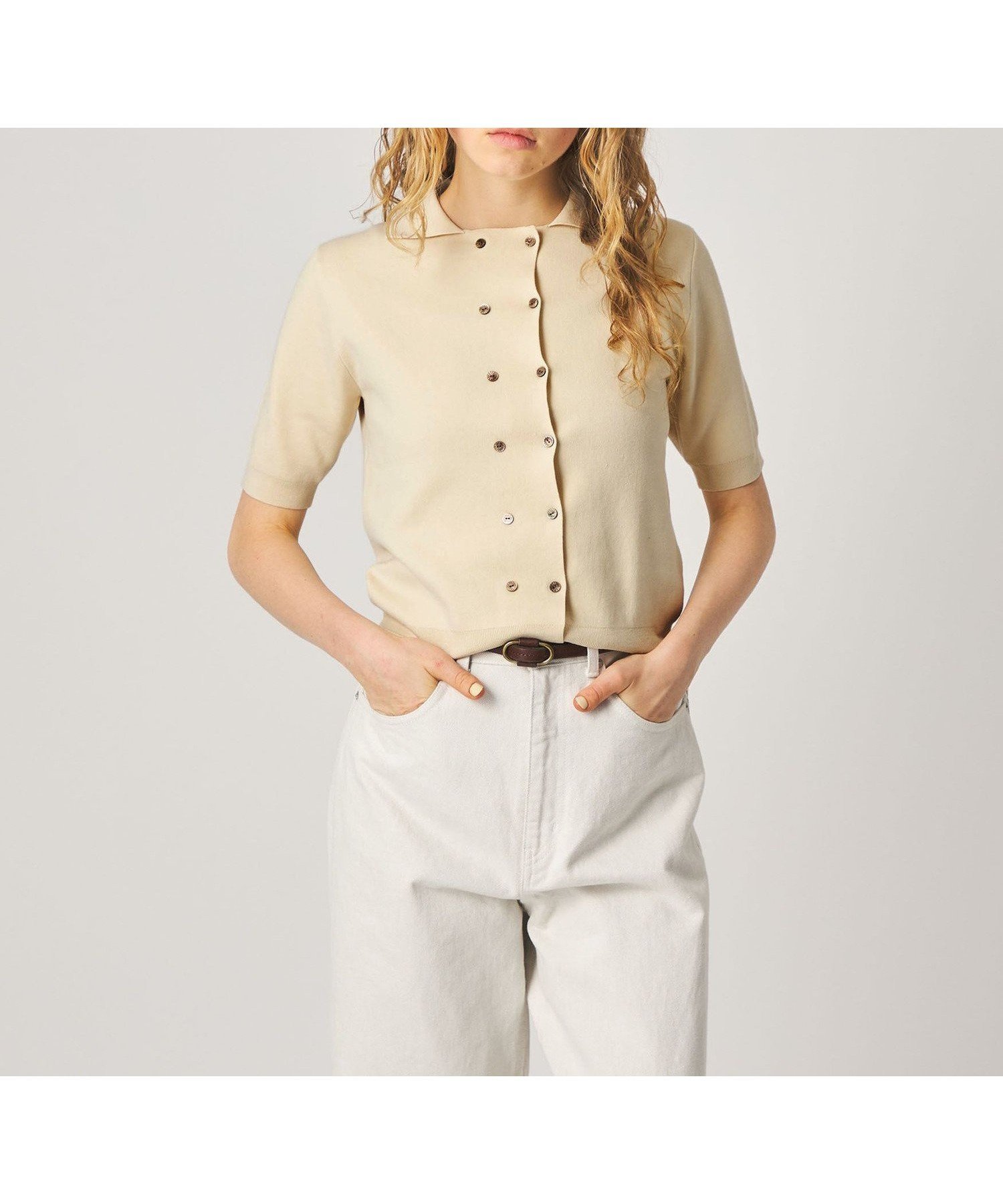 【ビューティ&ユース ユナイテッドアローズ/BEAUTY&YOUTH / UNITED ARROWS】のSteven Alan ハーフ スリーブ カーディガン インテリア・キッズ・メンズ・レディースファッション・服の通販 founy(ファウニー) 　ファッション　Fashion　レディースファッション　Fashion for Women　トップス・カットソー　Cut & Sew Tops　カーディガン・羽織り　Layered Style Cardigans　アメリカン　American Style　カーディガン　Cardigan, Knitwear　クラシカル　Classical, Vintage-Inspired　シンプル　Simple, Minimal　スリーブ　Sleeve, Long Sleeve / Short Sleeve　ダブル　Double, Double-Breasted　ニューヨーク　New York, NYC Style　ハーフ　Half, Half-Length　バランス　Balance, Style Balance　フラット　Flat, Flat Shoes　フロント　Front, Front Design　エレガント 上品　Elegant　NATURAL|ID: prp329100004990058 ipo3291000000037377225