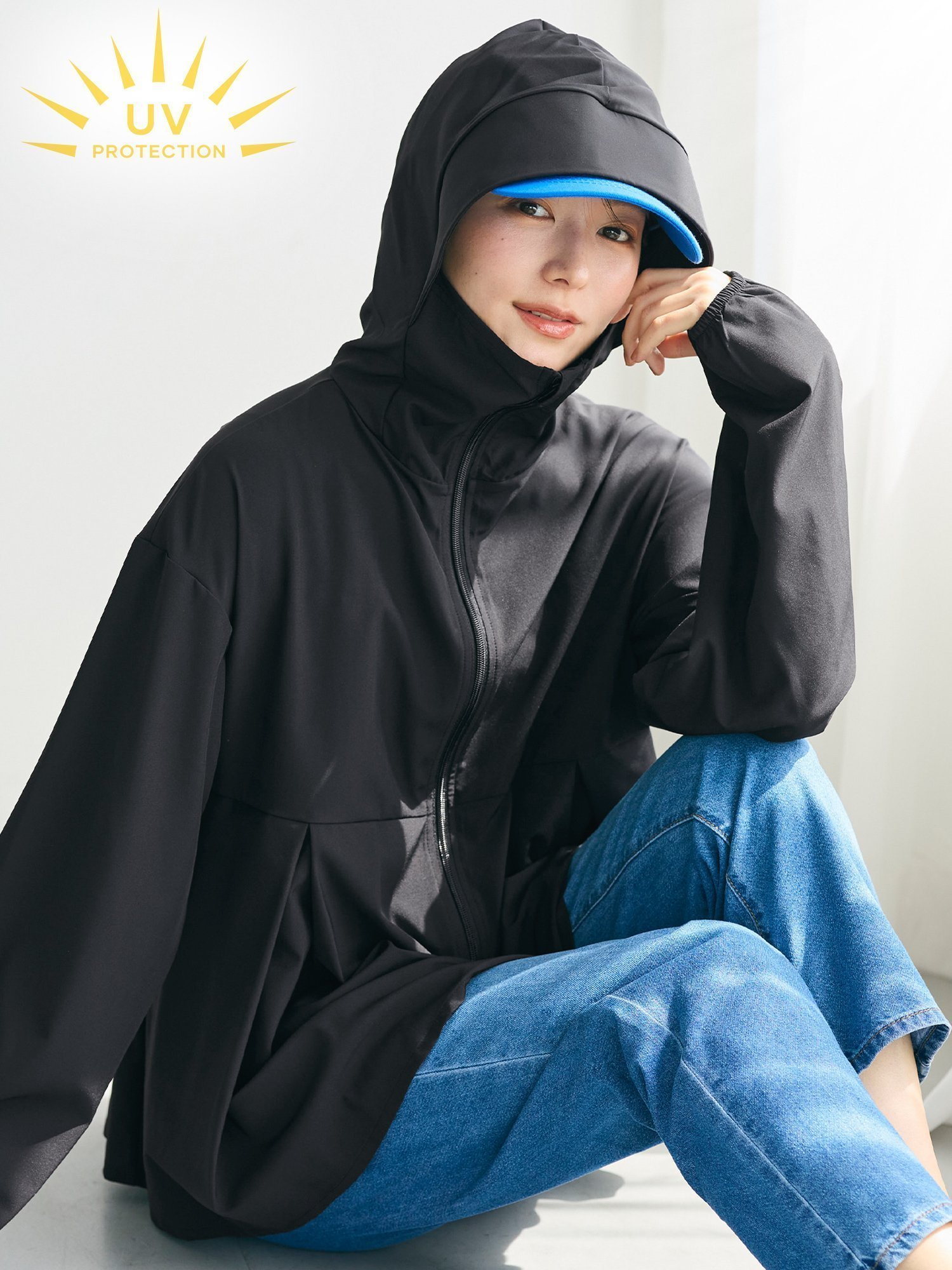 【コカ/COCA】のUVカットタックぺプラムパーカー インテリア・キッズ・メンズ・レディースファッション・服の通販 founy(ファウニー) 　ファッション　Fashion　レディースファッション　Fashion for Women　トップス・カットソー　Cut & Sew Tops　レディースパーカー・カジュアルフーディー　Casual Hoodies & Sweatshirts　パーカー　Hoodie, Parka　Black|ID: prp329100004990063 ipo3291000000037377253