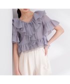【プロポーション ボディドレッシング/PROPORTION BODY DRESSING】のチュール付きラッフルブラウス 26SS 大人の最旬トレンドファッション＆コーディネート founy(ファウニー) ファッション Fashion レディースファッション Fashion for Women トップス・カットソー Cut & Sew Tops シャツ・ブラウス・オフィスカジュアル Elegant Blouses & Button-Ups 2026年 2026 2026春夏・S/S Spring/Summer 2026 SS26 シアー Sheer, See-Through チュール Tulip, Tulip Motif デニム Denim, Jeans Material ラッフル Ruffle, Frill thumbnail グレー|ID: prp329100004990065 ipo3291000000037377260