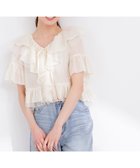 【プロポーション ボディドレッシング/PROPORTION BODY DRESSING】のチュール付きラッフルブラウス 26SS 大人の最旬トレンドファッション＆コーディネート founy(ファウニー) ファッション Fashion レディースファッション Fashion for Women トップス・カットソー Cut & Sew Tops シャツ・ブラウス・オフィスカジュアル Elegant Blouses & Button-Ups 2026年 2026 2026春夏・S/S Spring/Summer 2026 SS26 シアー Sheer, See-Through チュール Tulip, Tulip Motif デニム Denim, Jeans Material ラッフル Ruffle, Frill thumbnail エクリュ1|ID: prp329100004990065 ipo3291000000037377261