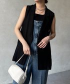 【ドゥドゥ/DouDou】の【WEB限定】メッシュジレ 大人の最旬トレンドファッション＆コーディネート founy(ファウニー) ファッション Fashion レディースファッション Fashion for Women アウター Coat / Outerwear Collection トップス・カットソー Cut & Sew Tops ベスト&ジレ / 重ね着スタイル Vests & Gilets スマート Smart, Elegant 雑誌 Magazine, Fashion Magazine メッシュ Mesh, Net Fabric ロング Long, Long-Length S/S・春夏 SS, Spring/Summer, Warm Season 再入荷 Restock / Back in Stock 夏 Summer エレガント 上品 Elegant 2026年 2026 2026春夏・S/S Spring/Summer 2026 SS26 thumbnail ブラック|ID: prp329100004990069 ipo3291000000037377290